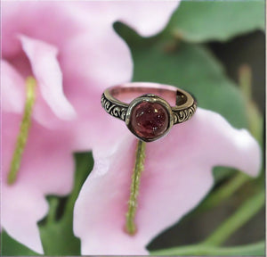 Bask Jewelry Pink Tourmaline Ring Set In Sterling Silver-Size 7