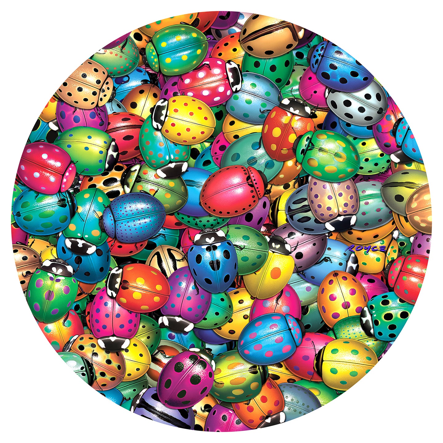 Sunsout Beetlemania 500 Piece Round Puzzle