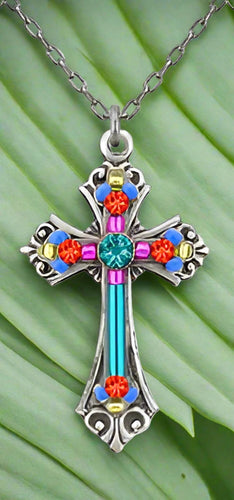 Firefly Jewelry Medium Cross Pendant- 8927TEAL