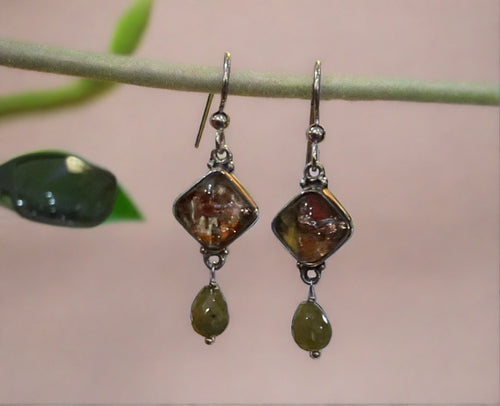 Antique Button Earrings