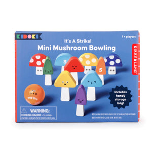 kikkerland Kidoki It's a Strike! Mini Mushroom Bowling Game