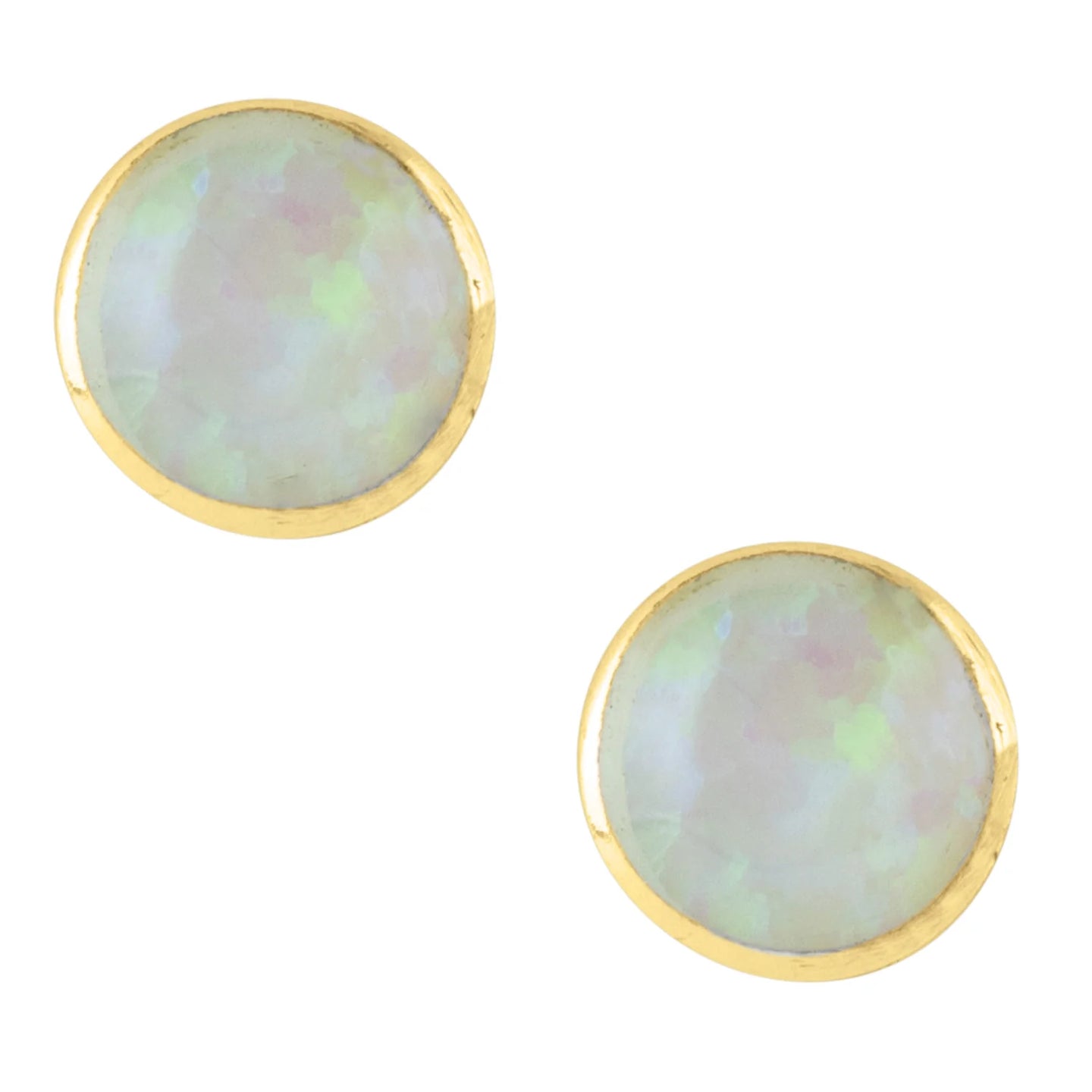 Tomas White Opal Studs - Gold - 5mm-20806