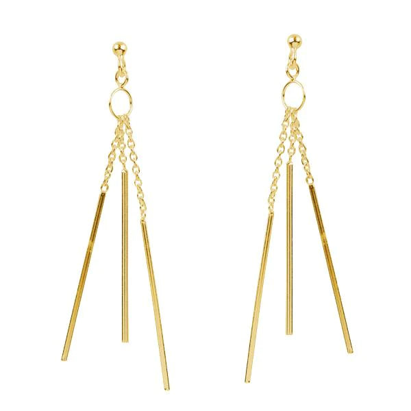 Tomas Gold Plated Tripple Earrings Post-1333101