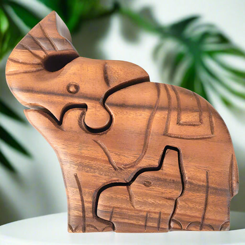 ELEPHANT AND BABY PUZZLE BOX