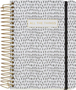 C.R. Gibson Black and White ''All The Things'' Three-In-One Blank, Lined, and Dot Grid Journal, 6.25'' W x 8.3'' L, 480 Pages