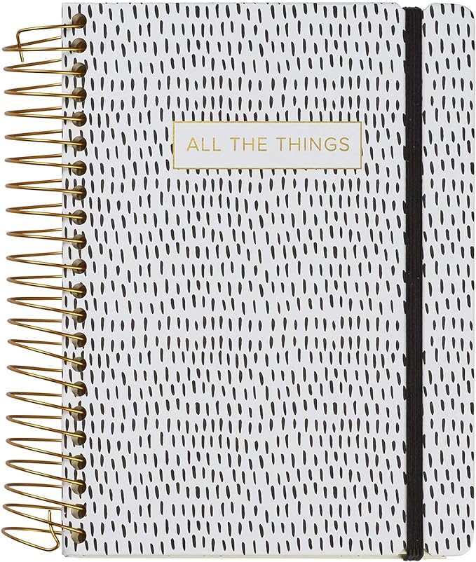 C.R. Gibson Black and White ''All The Things'' Three-In-One Blank, Lined, and Dot Grid Journal, 6.25'' W x 8.3'' L, 480 Pages