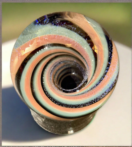 Boise Art Glass Vortex Marble- Pink/Blue