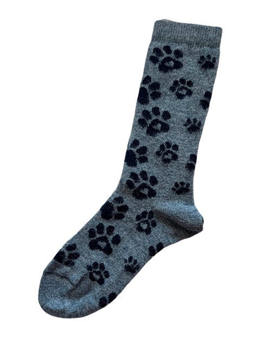 Tey-Art DOG PAW ALPACA SOCKS- Denim