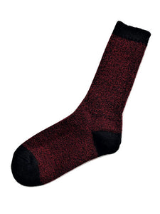 Tey-Art Twist Men's Alpaca Socks-Red/Black