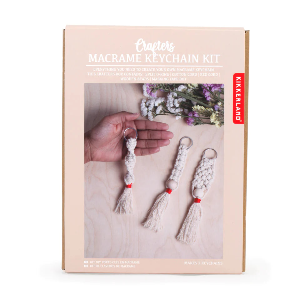 ikkerland DIY Crafters Macrame Keychain Kit, Knotting, Stress Relief