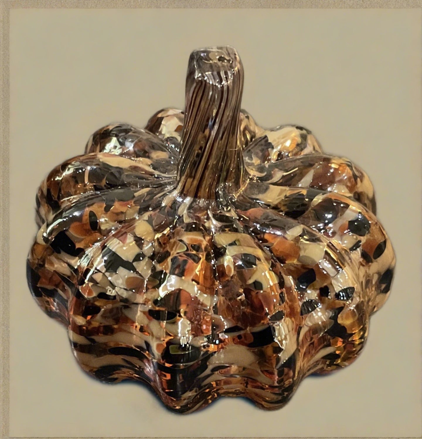 Boise Art Glass Mini Pumpkin-Brown