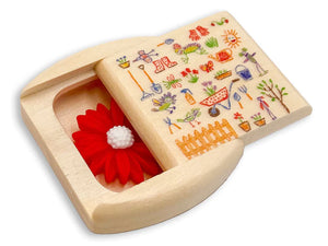 Heartwood Creations Treasure Box - Doodle Garden w/ Flower Magnet (ST2291-D2014)