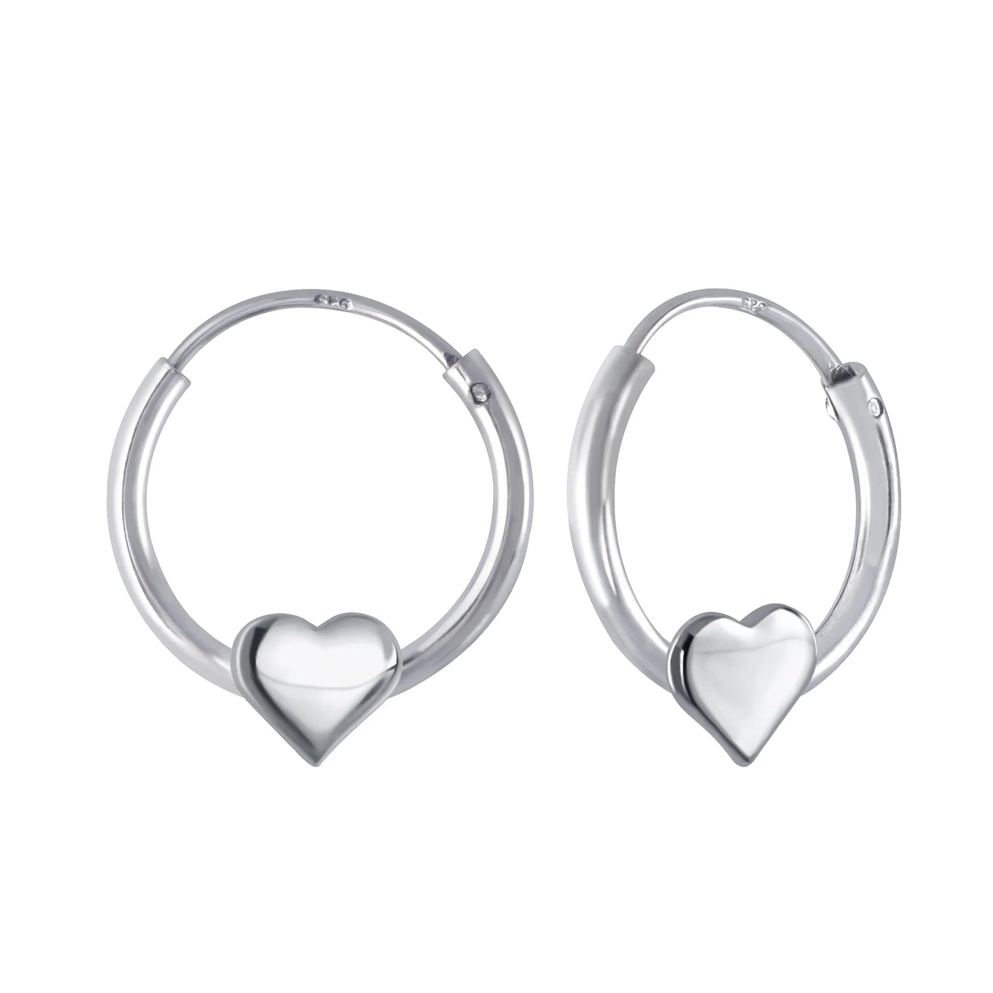 Tomas Endless Love Heart Hoop - Silver-21523