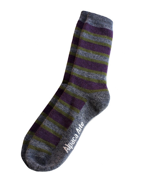 Tey-Art Original Stripe Alpaca Sock, Denim