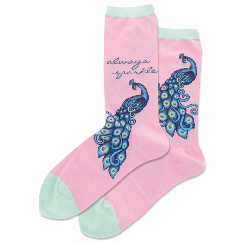 HOTSOX WOMEN'S PEACOCK CREW SOCKS