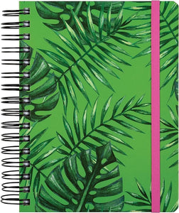 C.R. Gibson J46-24041 3-in-1 Spiral Bound Lined, Grid, and Dot Grid Notebook, 480 Pages, 6.25'' W x 8.25'' H, Green Leaves
