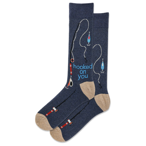 HOTSOX MEN'S HOOKED ON YOU CREW SOCK
