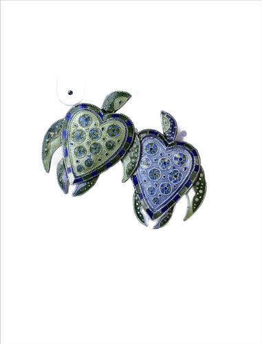 Zarah Jewelry Sterling Silver Turtle Brooch