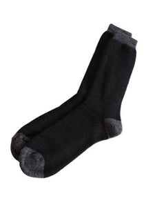 Tey-Art Classic Men's Alpaca Solid Socks-Black
