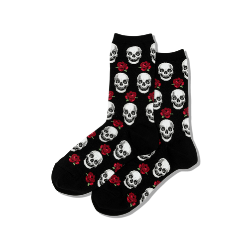 HOTSOX WOMEN'S SKULL AND ROSES SOCKS