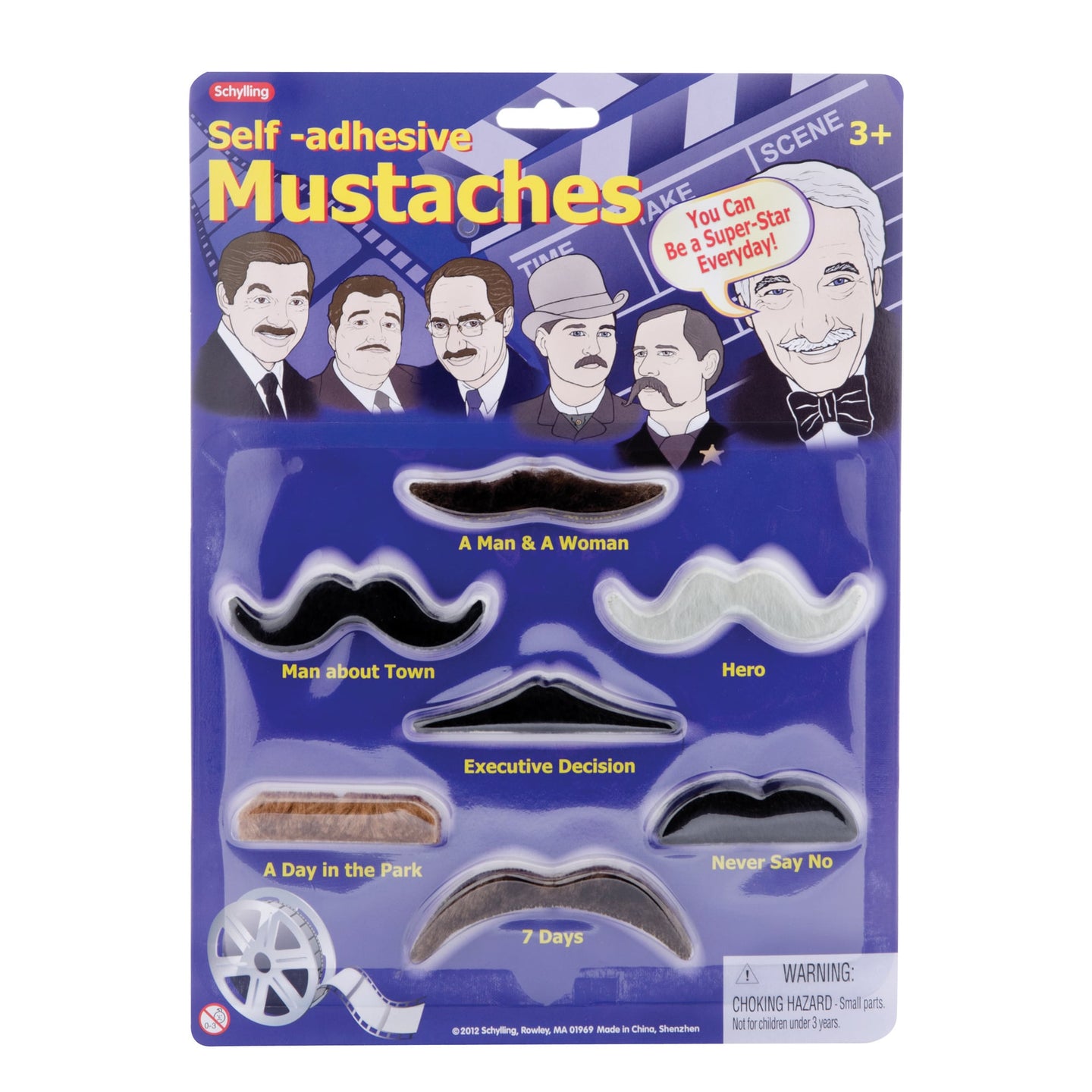 Schylling Toys MUSTACHES – SELF ADHESIVE