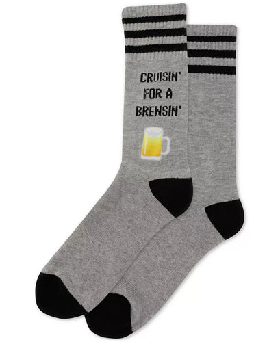 Hotsox Men's Cruisin for a Brewsin Crew Socks