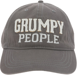 Pavilion Gift Company Grumpy People - Dark Gray Adjustable Hat