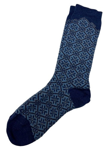 Tey-Art Scandia Alpaca Socks- Blue