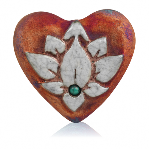 Raku Potteryworks Heart Stone-Lotus