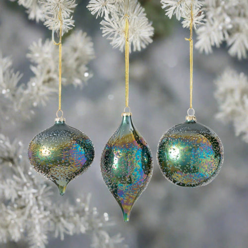 Sullivans IRIDESCENT TEAL ORNAMENT