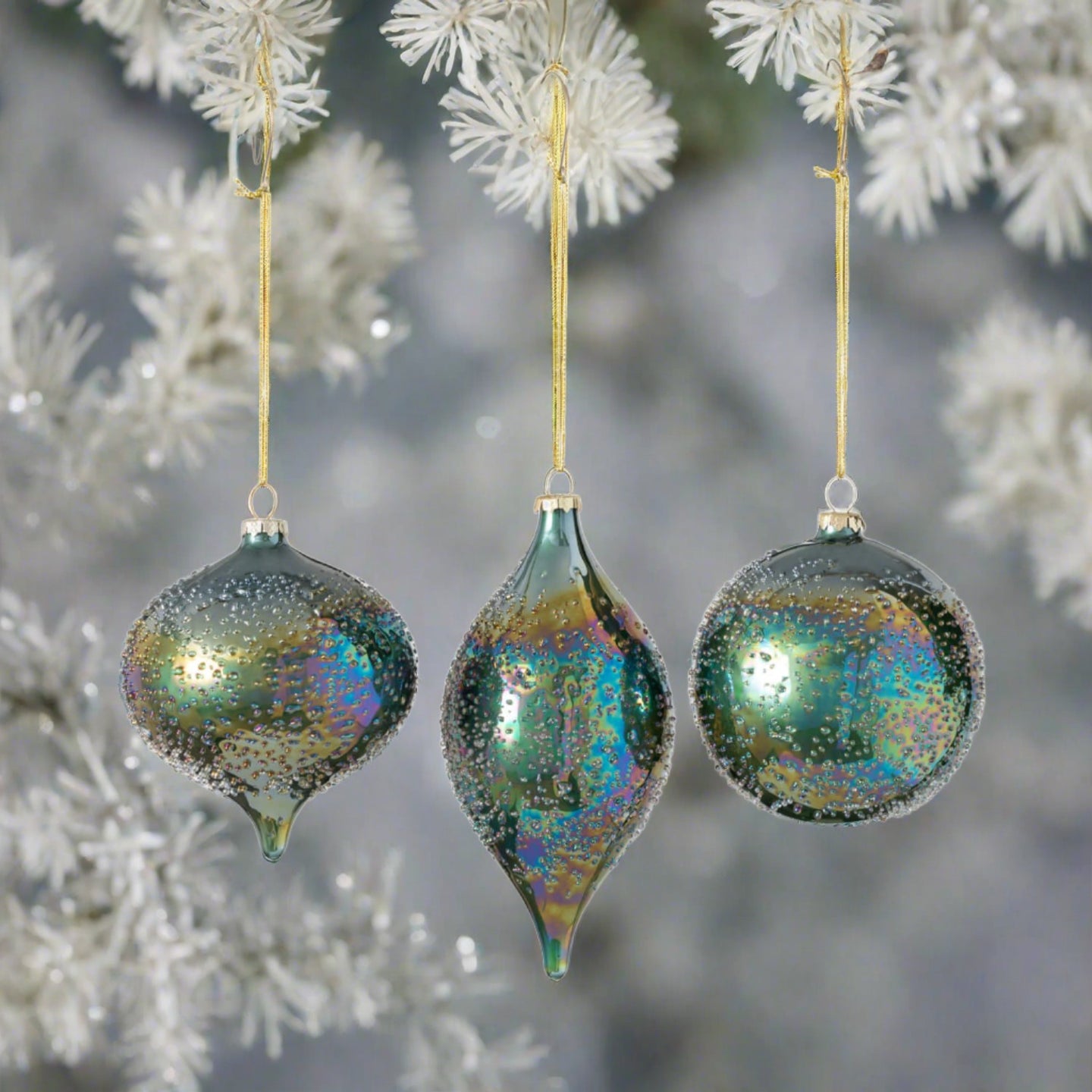 Sullivans IRIDESCENT TEAL ORNAMENT