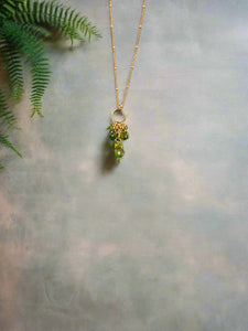 Pom Jewelry Chrome Diopside Necklace In Gold Fill- PNGN5