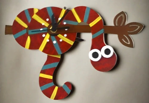 Oxidos Rainbow Snake Wall Clock - Red Media 1 of 1     Analyzing image