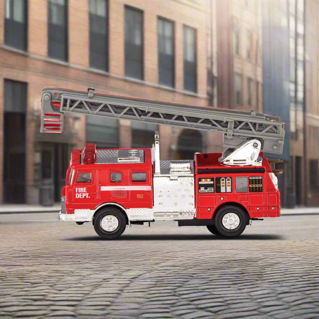 schylling toys diecast fire engine grey ladder 