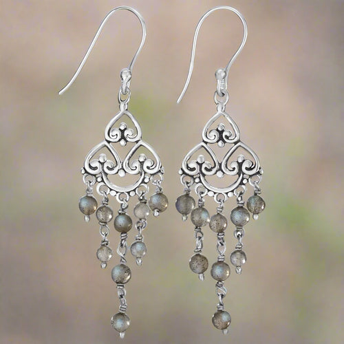 Tiger Mountain Jewelry Dim the Lights Sterling Silver and Labradorite Earrings-E4346