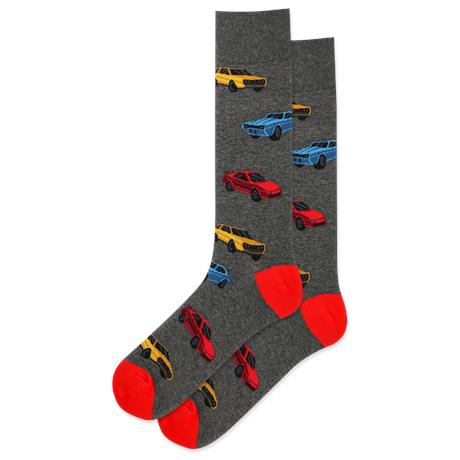 HOTSOX Men's Eighties Cars Crew Sock
