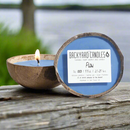 Backyard Candles 5.5oz Coconut Shell Candle- Flow