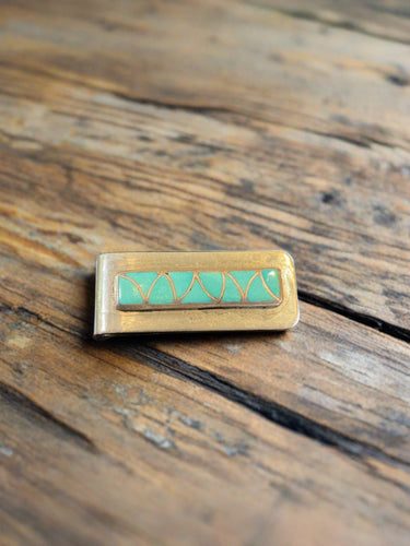 Hand Crafted Vintage Native American Turquoise Money Clip