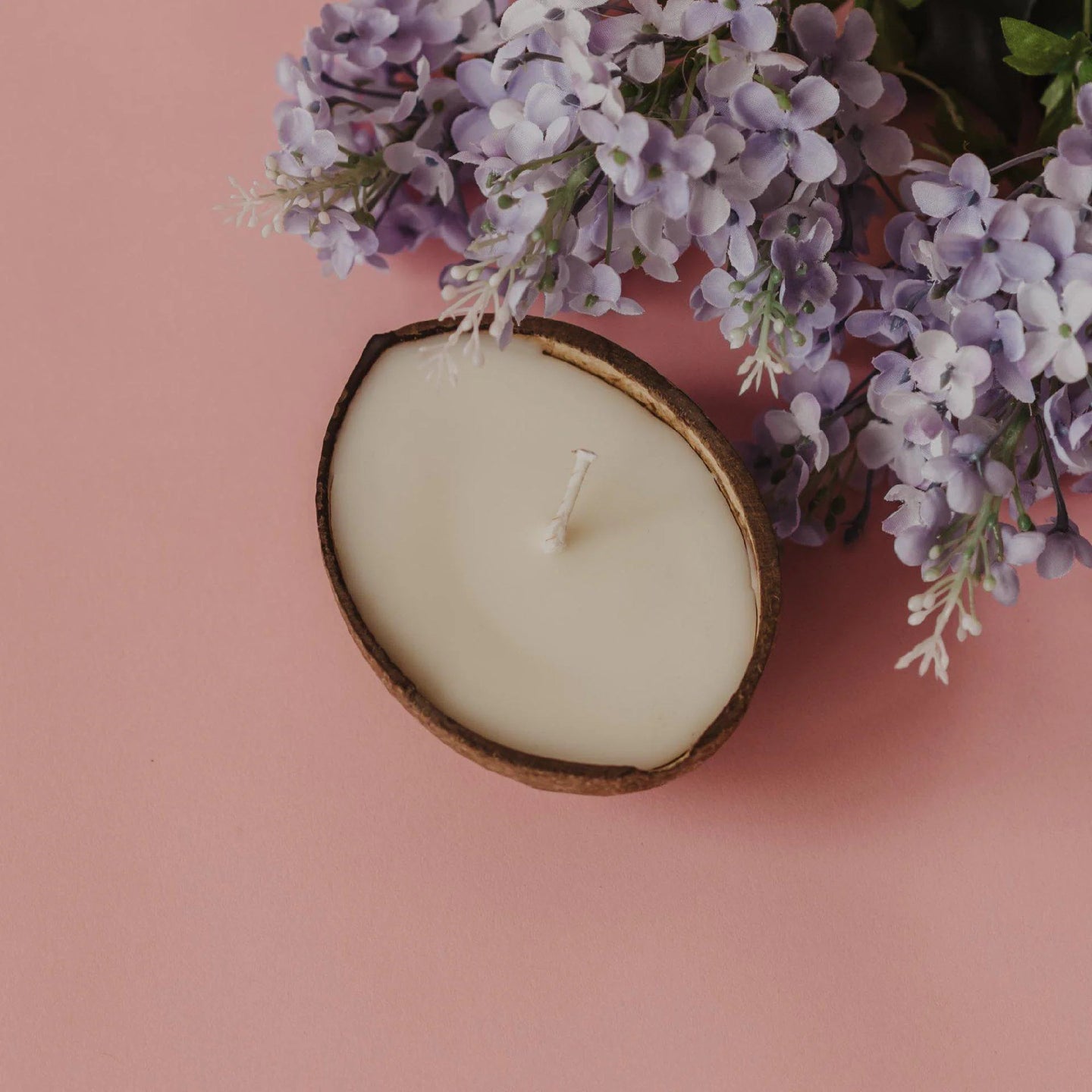 Backyard Candles 5.5oz Coconut Shell Candle-Lilacs & Lilies