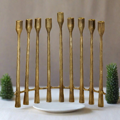 Tag Ltd. curved menorah - antique brass