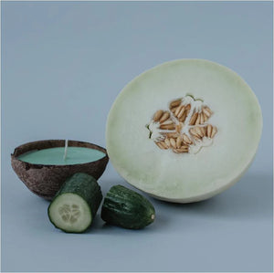 Backyard Candles Coconut 5.5oz Shell Candle- Cucumber Melon 