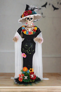 Karen Didion Original "Flores" Lady Skeleton