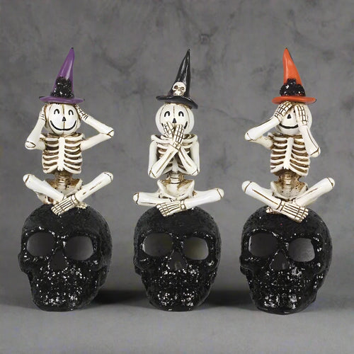 Young's Inc. See No Evil Skeletons On Changing LED Light Black Skull