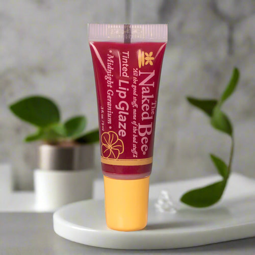 Naked Bee Midnight Geranium Tinted Lip Glaze