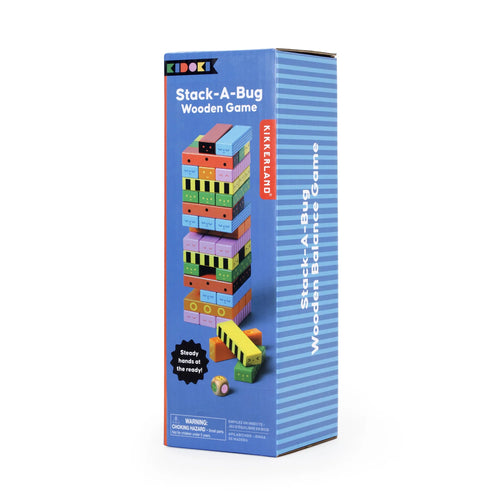 Kikkerland Kidoki Stack-A-Bug Wooden Game