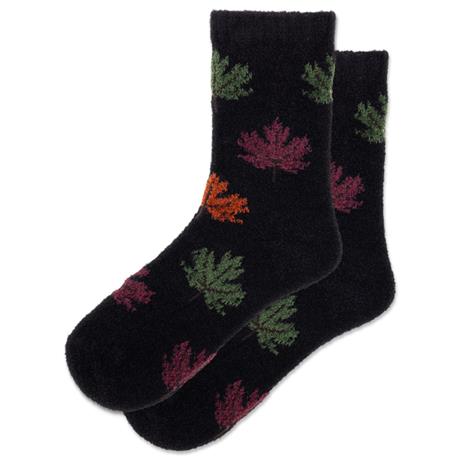 HOTSOX Women's Leaves Feathery Boot Crew Sock