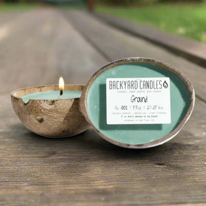 Backyard Candles 5.5oz Coconut Shell Candle- Ground