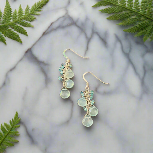 Pom Jewelry Blue Chalcedony Earrings In Sterling Silver -PE113