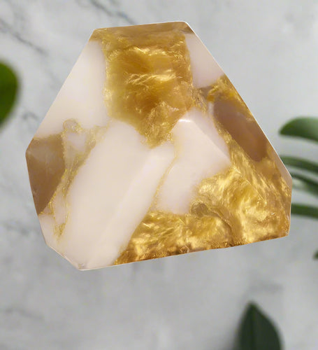 T.S. Pink Soap Rocks- Gold In Quartz