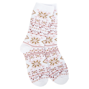 Crescent Sock Company Holiday Mini Crew-White Multi